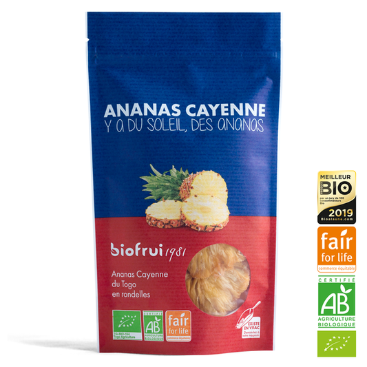 Ananas cayenne équitable séché en rondelles bio - 1