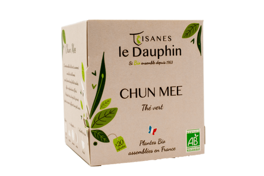 Tisanes Le Dauphin -- Thé vert bio chun mee - 20 infusettes