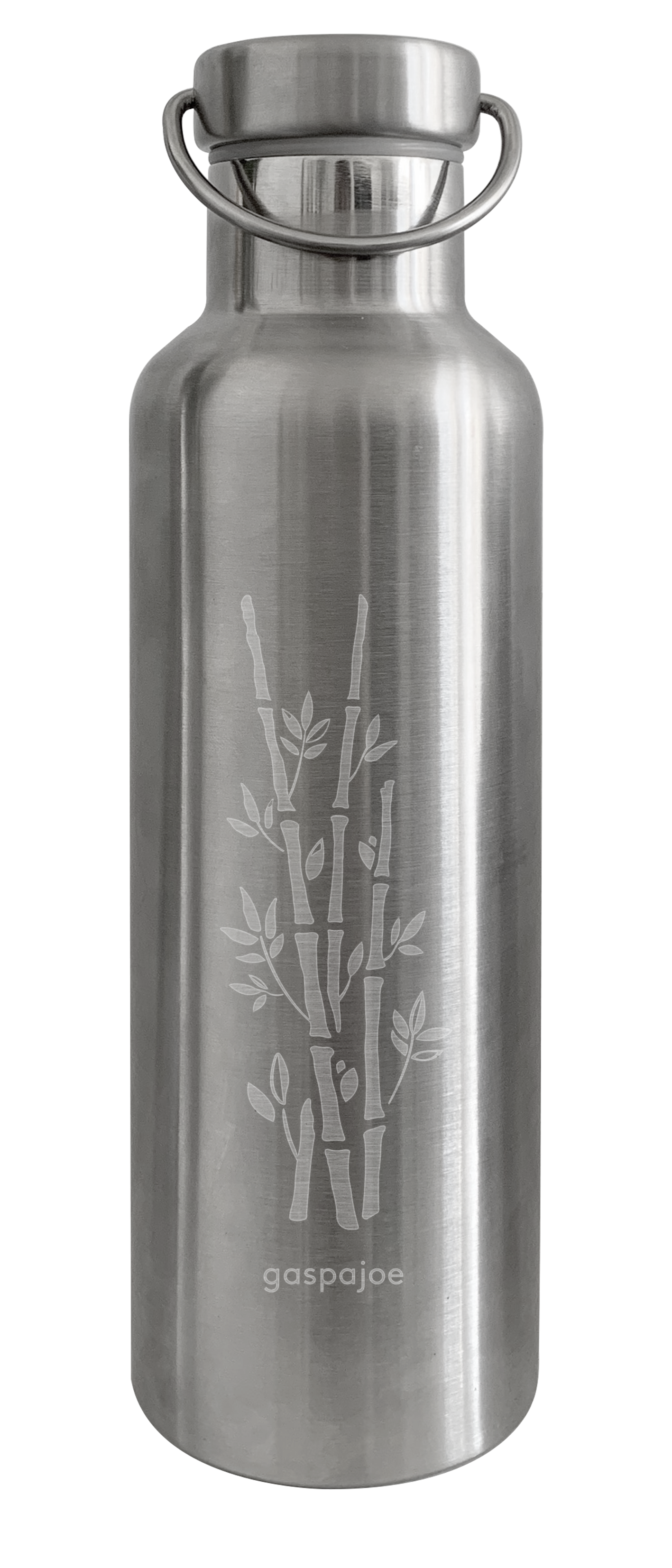 Gaspajoe -- Gourde isotherme groovy inox gravure bambou - 750 ml